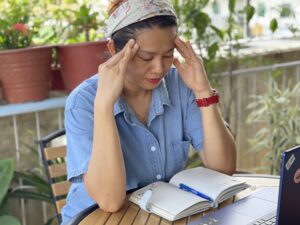 Stressed out employee